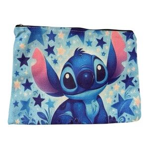 Blue Alien Zippered Cosmetic Bag – 9”x6.5”